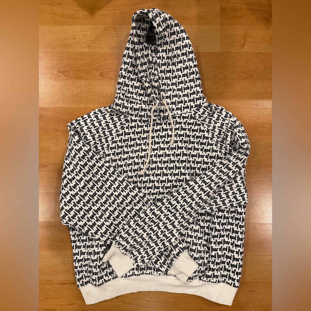 Fear of God monogram Text Hoodie